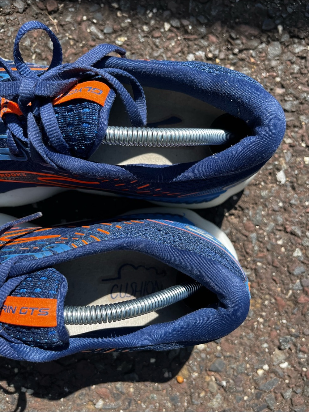 Brooks Men's Glycerin GTS Running Shoes - Navy & Orange - Picture 7 of 13